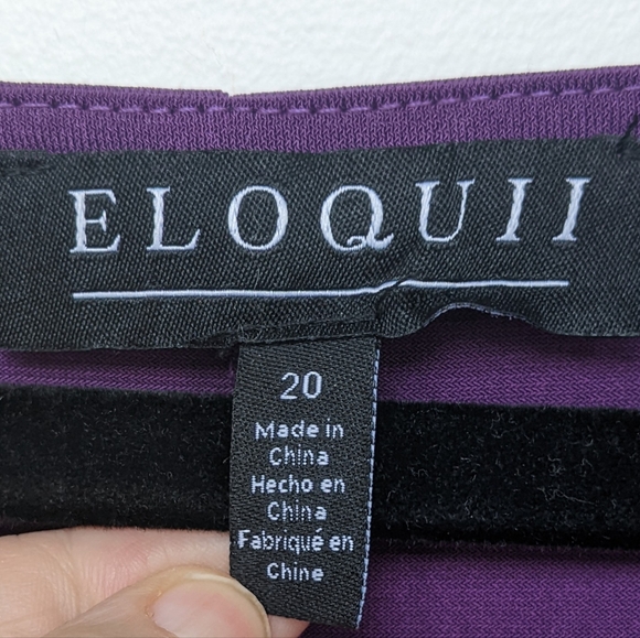 Eloquii Purple Faux Wrap Maxi Dress Size 16 - Picture 4 of 7